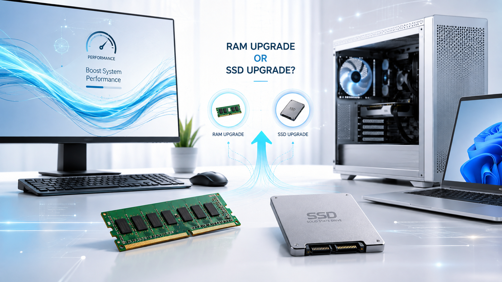 Computer Slow है? RAM बढ़ाएँ या SSD लगाएँ — कैसे तय करें?